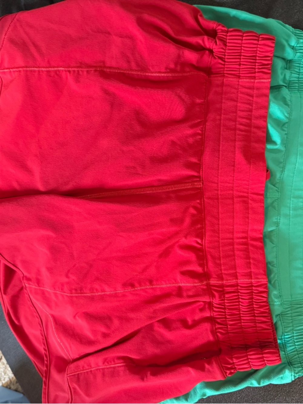 lululemon athletica Hottie Hot Shorts in Teal and Red - Picture 3 of 3